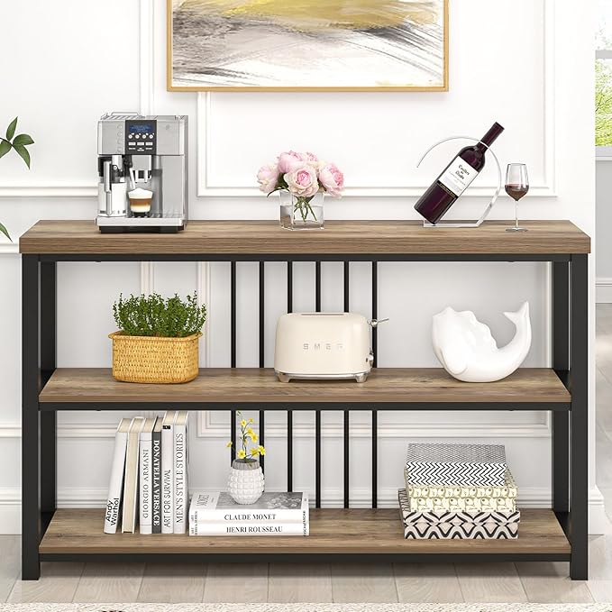 FOLUBAN Modern Sofa Table for Entryway, 3 Tier Narrow Console Table for Living - Image 8