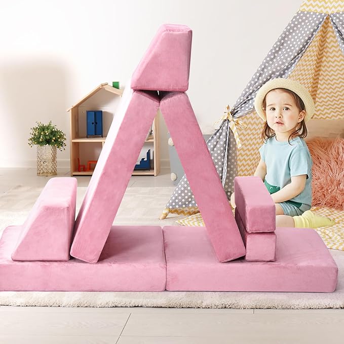 10Pcs Kids Play Couch, Toddler Sofa, Modular Kids Couch - Image 8