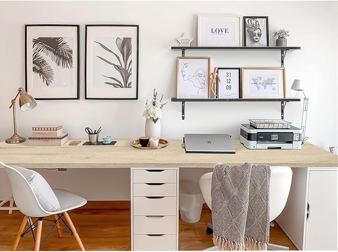 Kaboon Universal Tabletop 36"x20", Solid One-Piece Melamine Table Top, L-Desk - Image 6