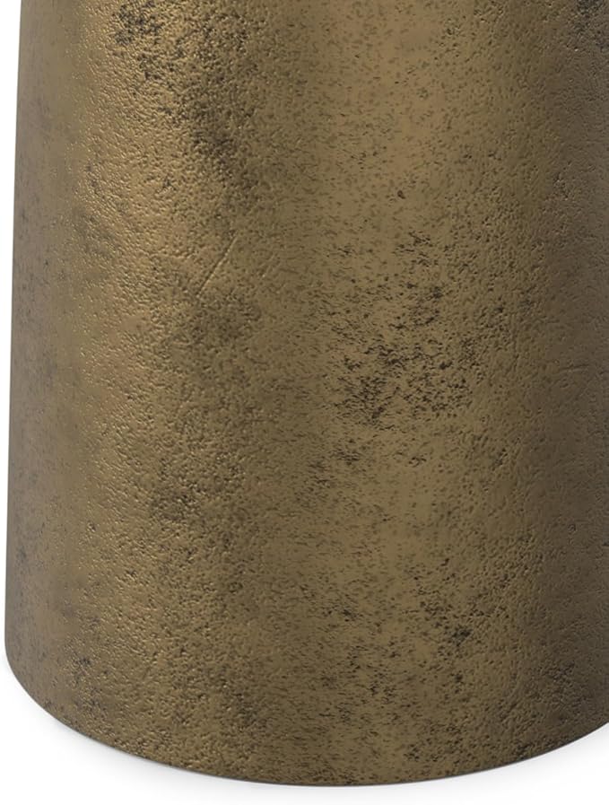 SIMPLIHOME Dominique Metal Table in Antique Brass, 18-inch Round, 19.75-inch - Image 8
