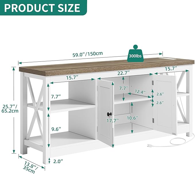 YITAHOME TV Stands for Living Room, Modern Entertainment Center - Image 3