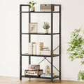 Casaottima Book Shelf, 4 Tier Bookshelf, Modern Wood Bookcase Shelves by Casaottima