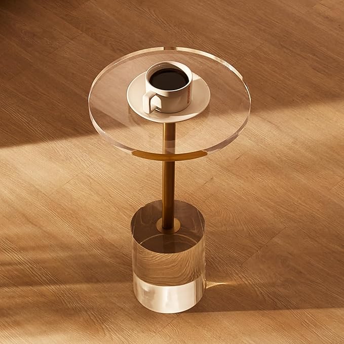 VEVOR Clear Acrylic End Table, Acrylic Side Table - Image 2