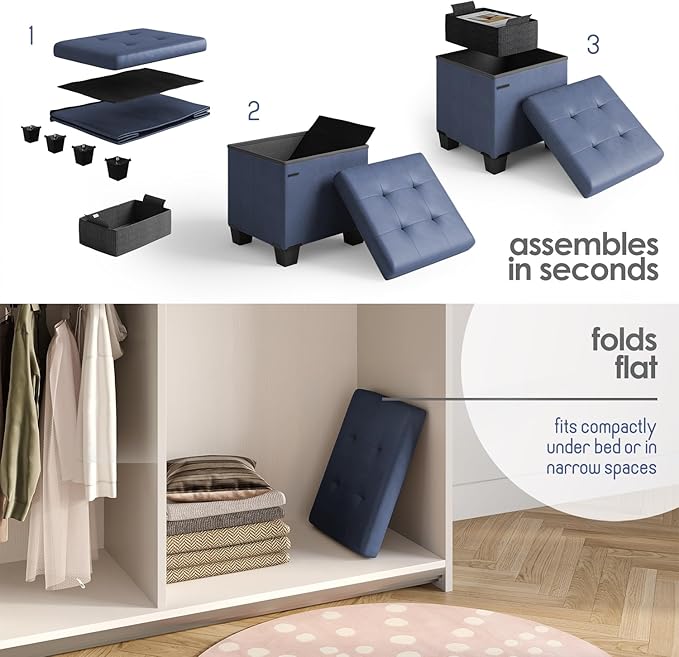 STORAGEBUD Storage Ottoman Cube - Image 9