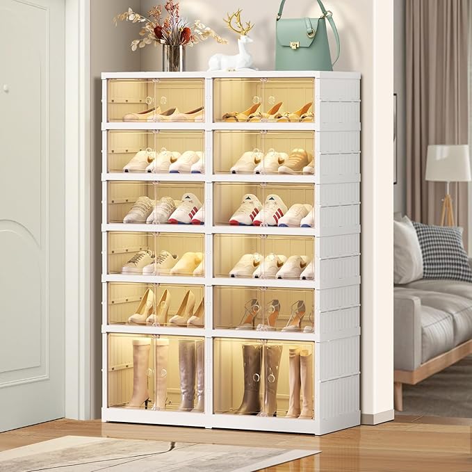 6 Tier Foldable Shoe Rack Organizer - Image 2
