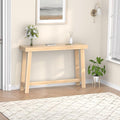 Bamboo Wood Entryway Table 47.2" Console Table, Narrow Sofa Table by Bamboonova