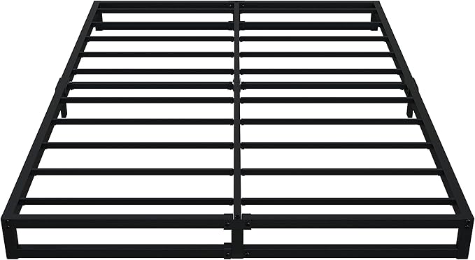 6 Inch Bed Frame Queen Size Heavy Duty Steel Slat Support Metal Platform Queen - Image 8