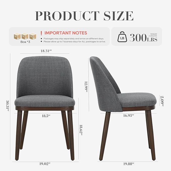 COLAMY Upholstered Dining Chairs Set of 6, Modern Kitchen Chairs - Image 7