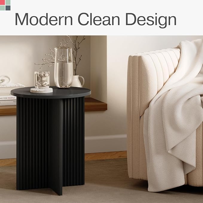 Fluted Round Side Table - Image 3