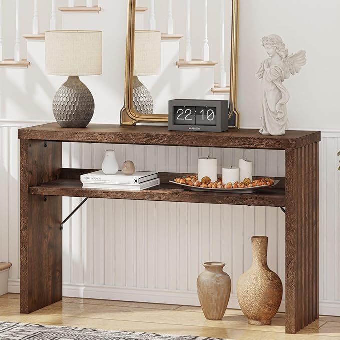BON AUGURE Entryway Table, Console Table Behind Couch, Wood Sofa Tables - Image 7