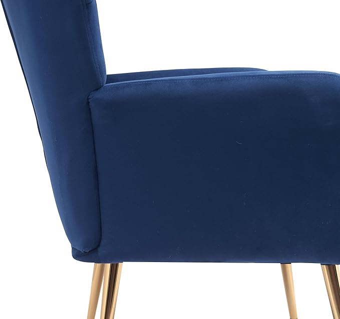 Container Furniture Direct Modern Chic Mid-Century Velvet Accent Armchair - Image 7
