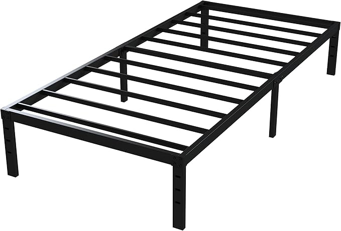 Twin Bed Frame No Box Spring Needed, 14 Inch Heavy Duty Metal Platform Bed - Image 9
