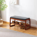 Solid Wood Shoe Bench, 2-Tier Wooden Entryway Bench, Modern Shoe Rack by SOBIBO