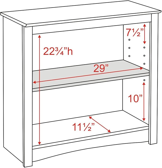 Prepac Sonoma 2-Tier Bookcase 29"H - Image 3