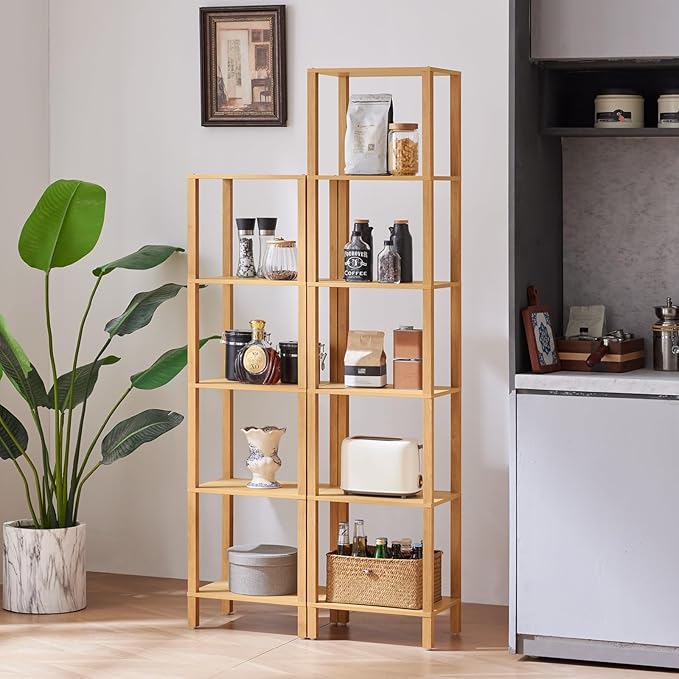 66in Tall Bookshelf 6-Tier Small Narrow Bookcase, Skinny Book Shelf - Image 8