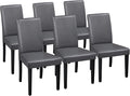Yaheetech Dining Chairs Set of 6 Faux Leather Modern Dining Room Chairs by Yaheetech