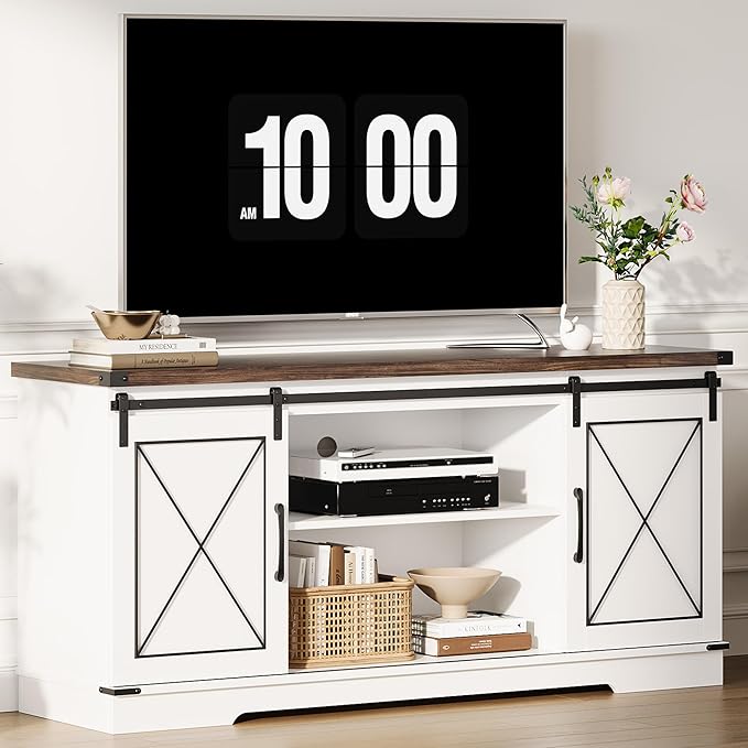 CABIHOME Farmhouse TV Stand and Entertainment Center by CABIHOME