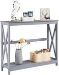 Yaheetech Console Table for Entryway, 2 Tier Narrow Sofa Table Bookshelf Accent by Yaheetech