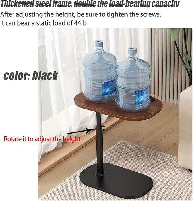 Pedestal C-Shaped Adjustable Small End Tables - Image 4