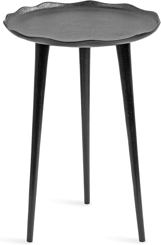 Kate and Laurel Alessia Modern Round Metal Side Table; 15 x 15 x 22; Black; - Image 8