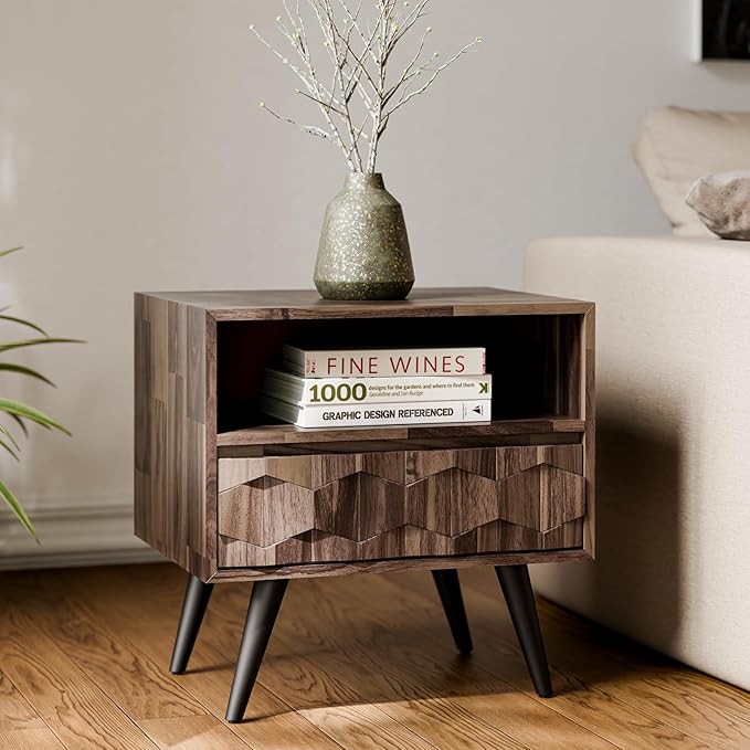 Bme Georgina Solid Wood Nightstand - Image 2