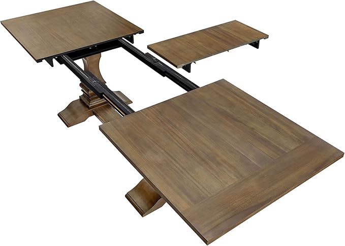 KEIKI Retro 7-Piece Wooden Dining Table Set - Image 5