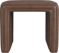 HomePop Modern Channel Tufted Faux Leather Ottoman Home Décor|Ottoman by HomePop