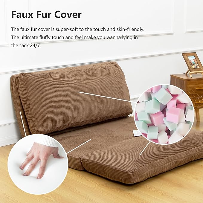 N&V Folding Matress Sofa Bean Bag Bed, Foam Filling Folding Matress Sofa - Image 7