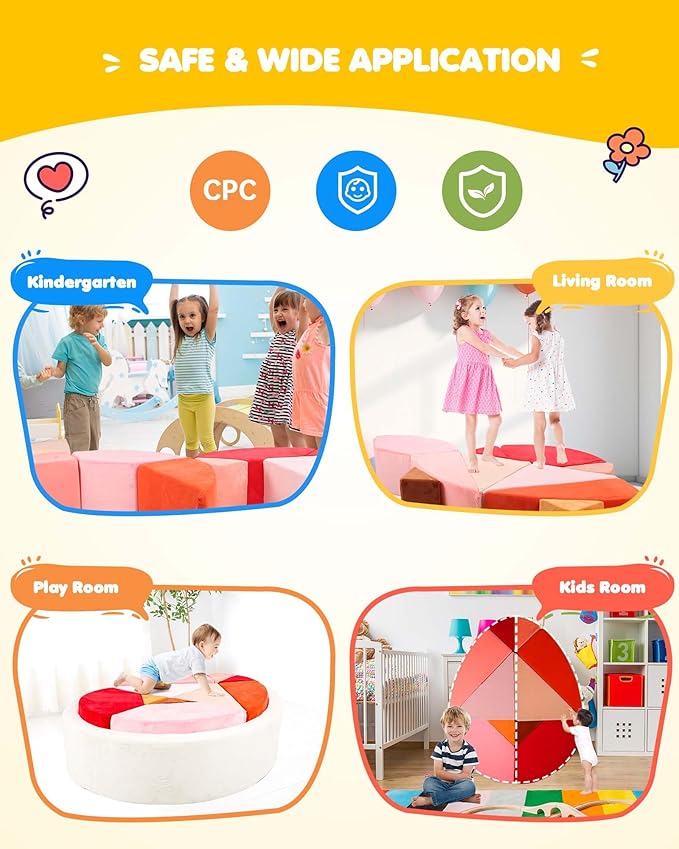 Kids Play Couch, 2-in-1 Egg-Shape Kid Plays Sofa - Image 8