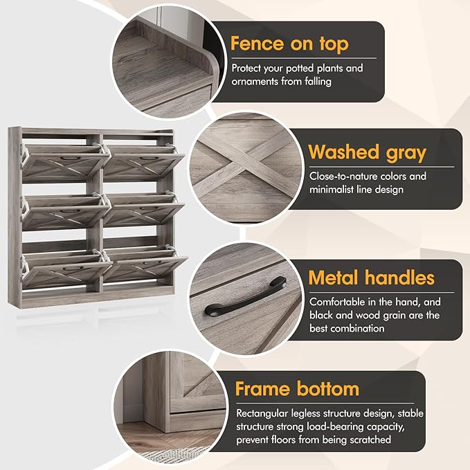 Maupvit Large Shoe Storage Cabinet - Image 4