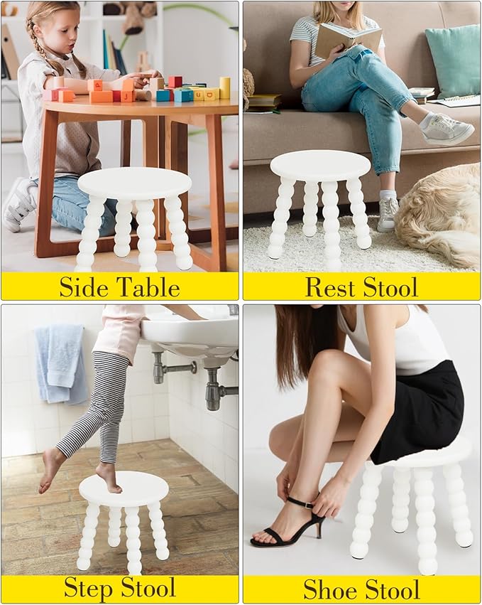 Masupu Solid Wooden Step Stool for Adults Kids, 11 inch Small Foot Stool - Image 9