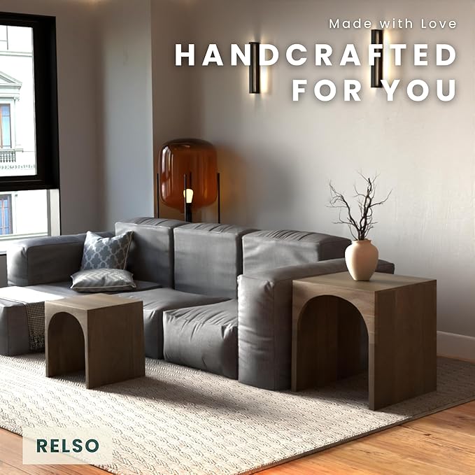 Relso Arch Duo Solid Mango Wood Nesting Tables - Image 5