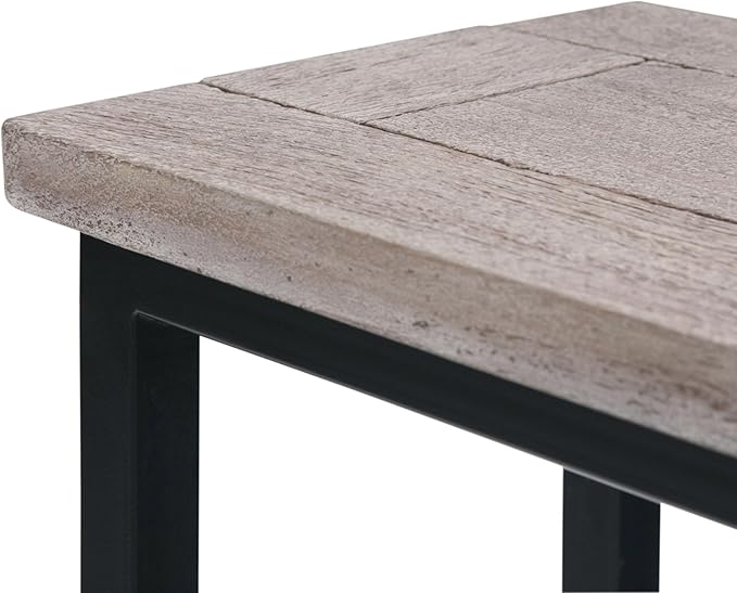 SIMPLIHOME Skyler 18-inch Wide Solid Mango/Metal Industrial C-Shaped End Table - Image 7