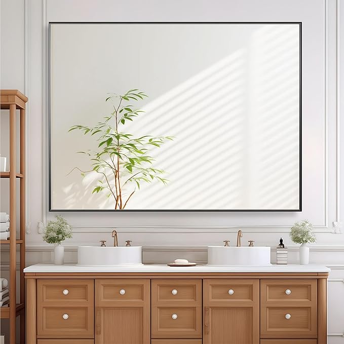 36x48 Inch Black Bathroom Mirror by Bonverre