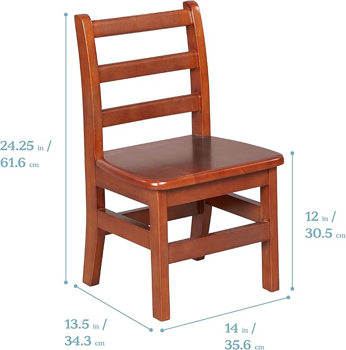 ECR4Kids 24in x 48in Rectangular Hardwood Table and Chair Set, 12in Seat Height - Image 3