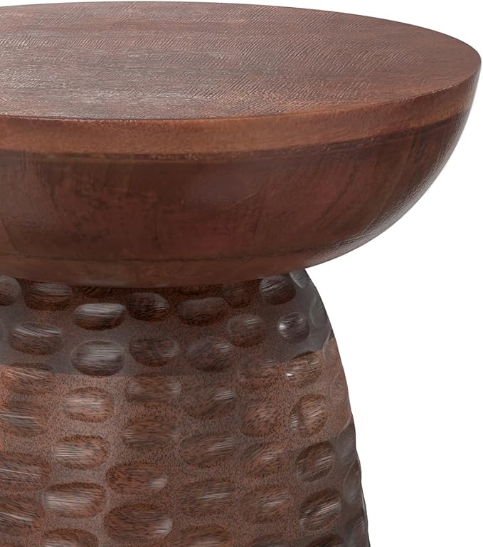 SIMPLIHOME Boyd 13-inch Wide Solid Mango End Table in Warm Dark Brown, - Image 10