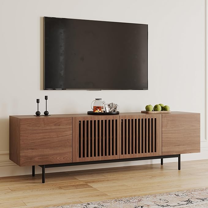 POVISON Full Assembled Mid-Century Modern TV Stand - Image 2