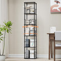 5 Tier Square Rotating Bookshelf, 360 ° Display Stackable Spinning Bookshelf by ALLSTAND