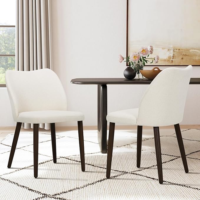 COLAMY Upholstered Dining Chairs Set of 6, Modern Fabric Dining Room Kitchen - Image 2