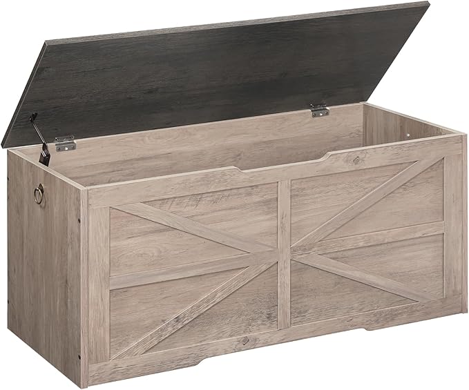 Storage Chest, 43.3" Wooden Storage Trunk, Retro Storage Bench by Choezon