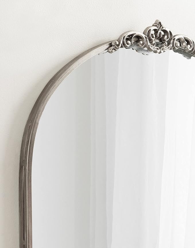 Kate and Laurel Myrcelle Traditional Arched Mirror; 25 x 33; Silver; Decorative - Image 5