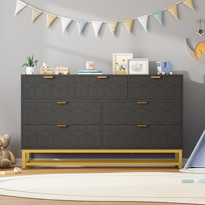 GAOMON Dresser for Bedroom, 53.5" Wide Dresser Organizer, 7 Drawer - Image 5
