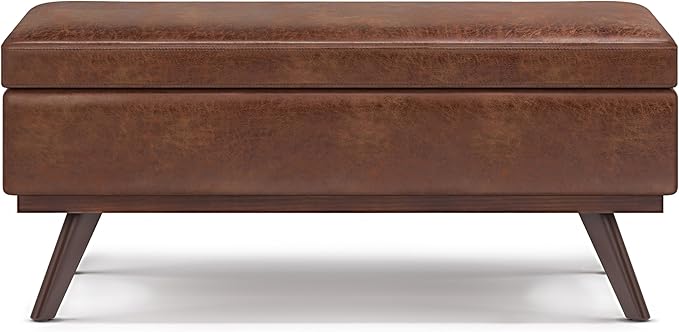 SIMPLIHOME Owen 42 inch Wide Mid Century Modern Rectangle Lift Top Large Coffee - Image 5