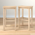 Grain & Grove Smith Collection Set of 2 Solid Wood Bar Stools, 30 inch by GrainGrove