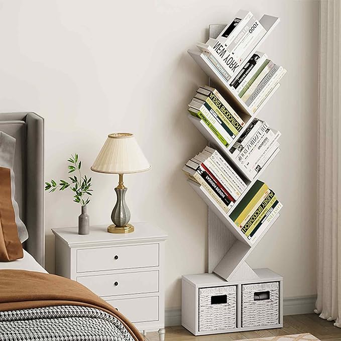 Vagusicc Tree Bookshelf, 6 Tier Bookshelf - Image 6