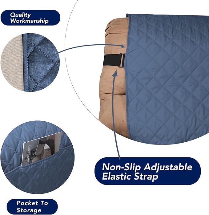 PureFit Reversible Sofa Cover Water Resistant Recliner Couch Cover, Machine - Image 3