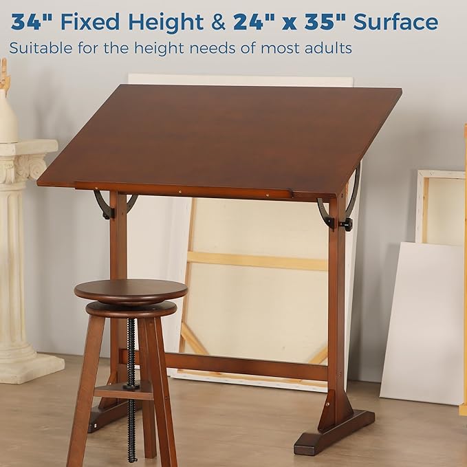 VISWIN Wood Drafting Table for Adults - Image 4