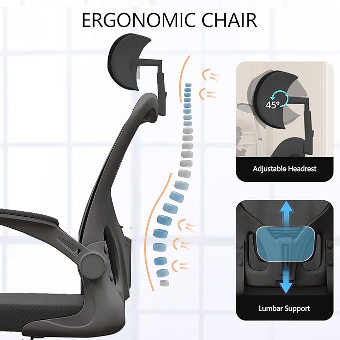 Ergonomic Office Chair, High-Back Mesh Computer Desk Chair - Image 5