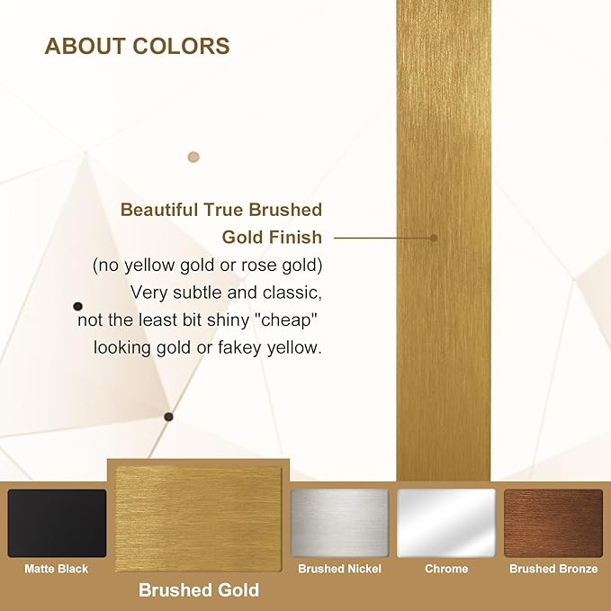 ANDY STAR Gold Bathroom Mirrors - Image 6