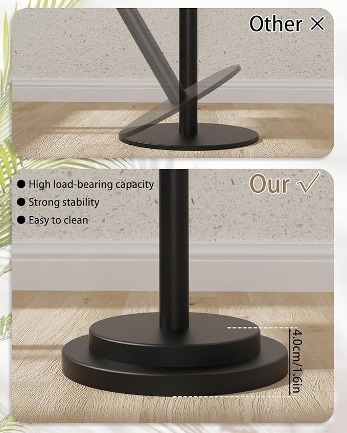 Versatile End Table with Metal Base, Height Adjustable, Vintage Square Indoor - Image 6